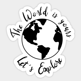 Let's Explore The World Sticker